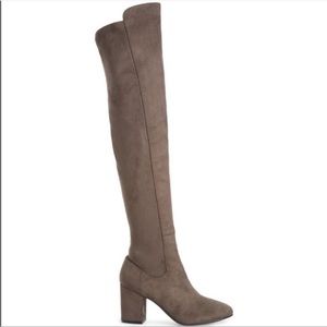 Treasure & Bond Suede Over the knee heeled boots